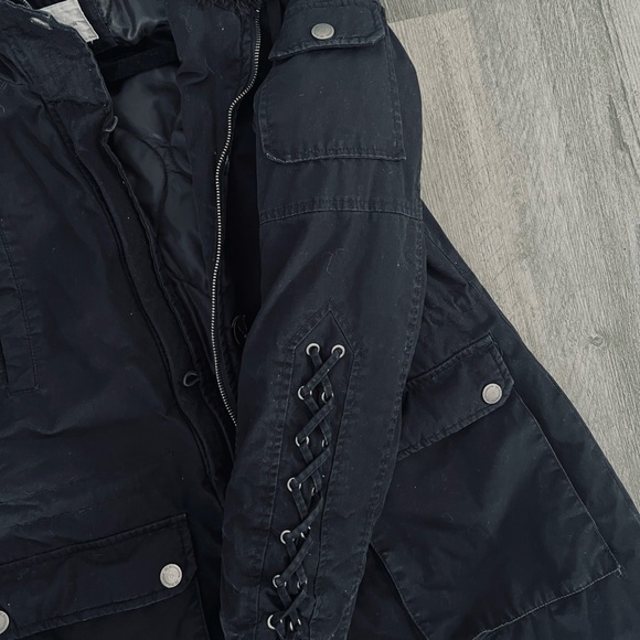 Womens black coat - Picture 1 of 5